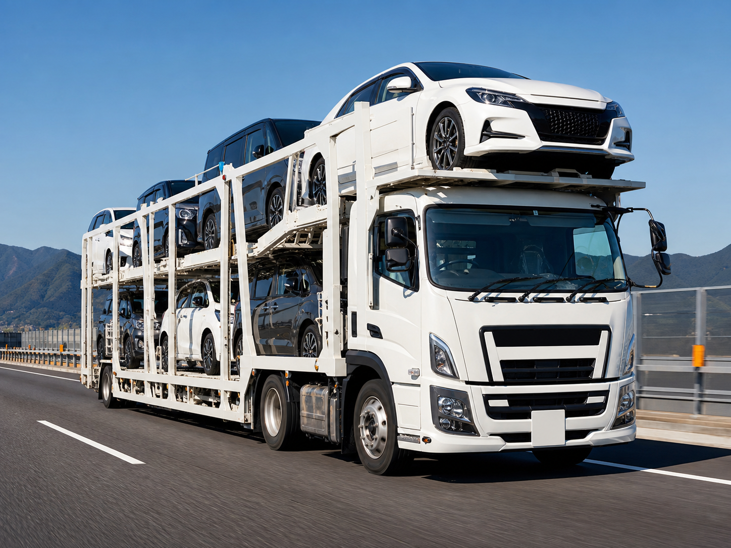 高速道路を走行するキャリアカー
